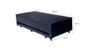 Ver imagem 2 de Cama Box Baú Solteiro Com Auxiliar Sintético Preto (Espuma só na Auxiliar)