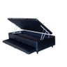 Cama Box Baú Solteiro Com Auxiliar Sintético Preto (Espuma só na Auxiliar) - 1