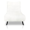 Ver imagem 3 de Poltrona Nathy Confortável com Puff para Sala ou Quarto Boucle Branco Bz Home Decor