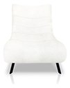 Ver imagem 3 de Poltrona Nathy Confortável com Puff para Sala ou Quarto Boucle Branco Bz Home Decor