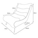 Ver imagem 4 de Poltrona Nathy Confortável com Puff para Sala ou Quarto Boucle Branco Bz Home Decor