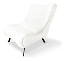 Ver imagem 2 de Poltrona Nathy Confortável com Puff para Sala ou Quarto Boucle Branco Bz Home Decor