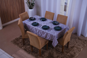 Ver imagem 1 de toalha de mesa retangular 6 lugares jacquard 1,35x2,00:cinza