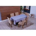 Ver imagem 2 de toalha de mesa retangular 6 lugares jacquard 1,35x2,00:cinza