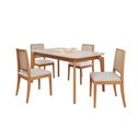 Ver imagem 1 de Conjunto de Jantar Mesa Ficus 1,30x0,80 com 4 Cadeiras Buriti Suporta até 120 kg