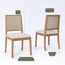 Ver imagem 5 de Conjunto de Jantar Mesa Ficus 1,30x0,80 com 4 Cadeiras Buriti Suporta até 120 kg