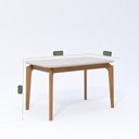 Ver imagem 2 de Conjunto de Jantar Mesa Ficus 1,30x0,80 com 4 Cadeiras Buriti Suporta até 120 kg