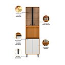 Ver imagem 6 de Cozinha Modulada Ravena 6 Peças 15 Portas com Paneleiro Duplo e Cristaleira Poliman Móveis