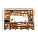 Ver imagem 3 de Cozinha Modulada Ravena 6 Peças 15 Portas com Paneleiro Duplo e Cristaleira Poliman Móveis