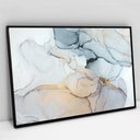 Ver imagem 1 de Quadro Decorativo em Canvas Abstrato Mármore Neutro TaColado Moldura Flutuante 4,5cm Preta 120 x 80c