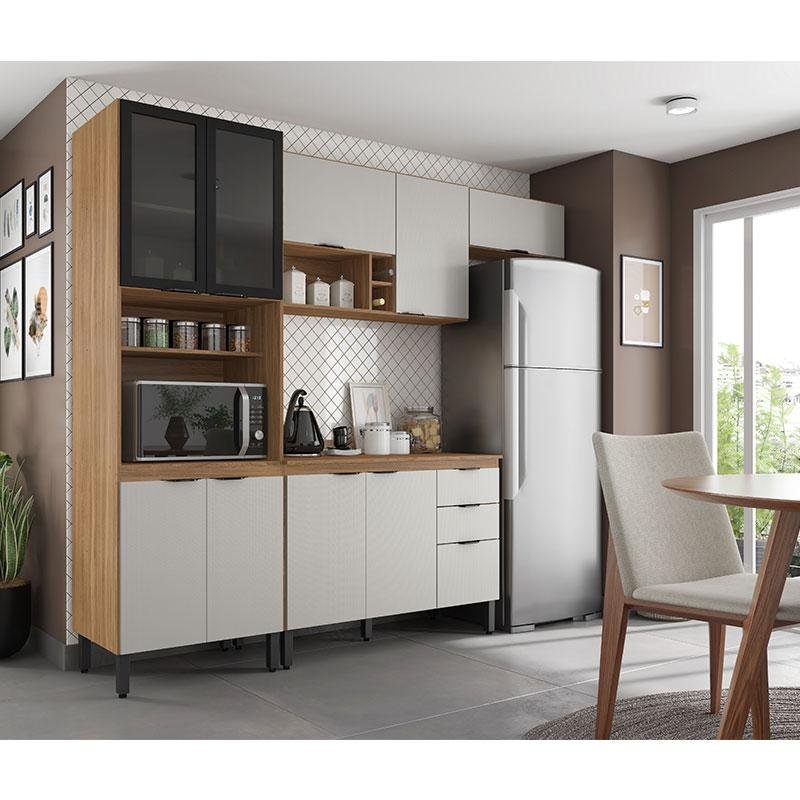 Cozinha Modulada Firenze Fi0006 Amêndola Touch Nude Prime Tx - Demóbile - 3