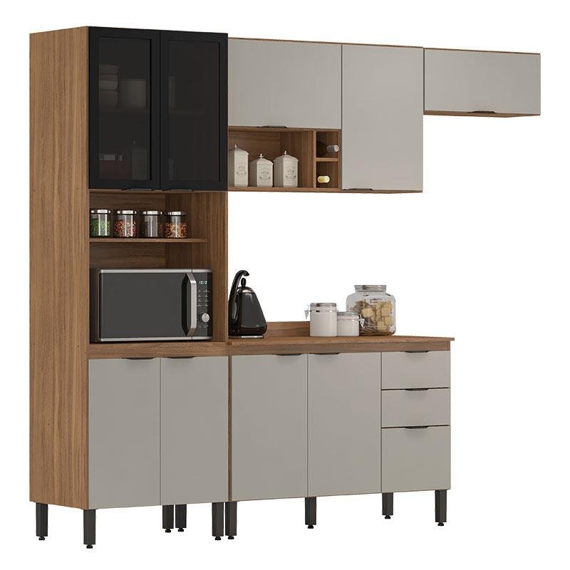 Cozinha Modulada Firenze Fi0006 Amêndola Touch Nude Prime Tx - Demóbile