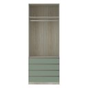 Ver imagem 2 de Guarda-roupa Solteiro Luciane 2 Portas 4 Gavetas Prime Plus 90 Cm