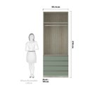 Ver imagem 3 de Guarda-roupa Solteiro Luciane 2 Portas 4 Gavetas Prime Plus 90 Cm