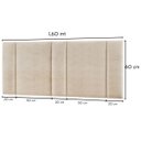 Ver imagem 4 de Cabeceira Estofada Iluminação Led Cama Casal Queen Size 160 Cm:linho Bege