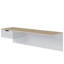 Ver imagem 4 de Bancada de Estudos Suspensa Com Nichos 1 Gaveta Tech Branco Fosco/Tauari Nobre - Colibri