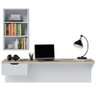 Bancada de Estudos Suspensa Com Nichos 1 Gaveta Tech Branco Fosco/Tauari Nobre - Colibri - 1