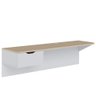 Bancada de Estudos Suspensa Com Nichos 1 Gaveta Tech Branco Fosco/Tauari Nobre - Colibri - 5