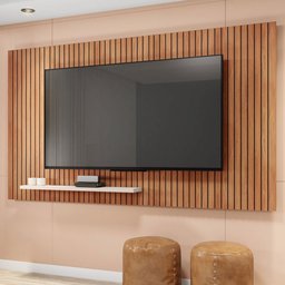 Painel para Tv até 70 Polegadas com Ripado Aegon Freijo/off White - Caemmun - 1