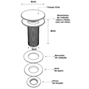 Ver imagem 6 de Válvula Ralo Click Abs Inteligente para Cuba 7/8 Rosê