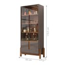 Ver imagem 5 de Conjunto Buffet e Cristaleira Jayce Cinza e Cedro