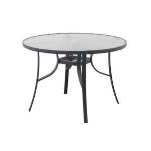 Mesa Macaé Grafite/vidro  