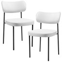 Ver imagem 1 de Kit 02 Cadeiras Decorativas para Sala de Jantar Melina L02 Facto Branco - Lyam Decor