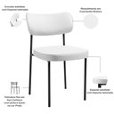 Ver imagem 4 de Kit 02 Cadeiras Decorativas para Sala de Jantar Melina L02 Facto Branco - Lyam Decor