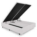 Ver imagem 3 de Cama Box com Baú Queen 158x198x42 Cm com Pistão a Gás Courino Linho