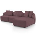Ver imagem 6 de Sofá 3 Lugares com Chaise Direito Sala Living 248cm Arlo F04 Veludo Lilás - Lyam Decor