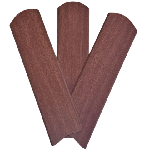 Jogo Com 3 Pás Mogno Retas De Mdf Para Ventiladores De Teto Mademil