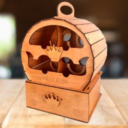 Mini Adega Mdf para 4 Garrafas - 4