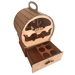 Mini Adega Mdf para 4 Garrafas - 2