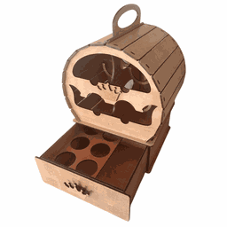 Mini Adega Mdf para 4 Garrafas - 3