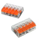 Ver imagem 4 de Kit 50 Conectores de Emenda Rápida 5 Vias Transparente 32A 450V