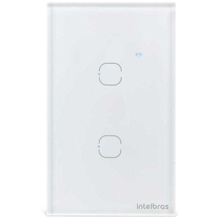 Interruptor Smart Wi-Fi Touch 2 Teclas EWS 1002 Branco Intelbras