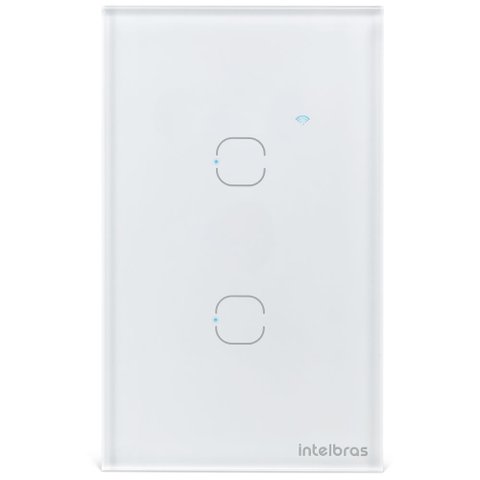 Interruptor Smart Wi-fi Touch 2 Teclas Ews 1002 Branco Intelbras