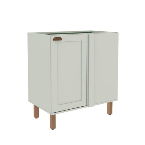 Balcão de Canto para Cozinha Modulada 82cm com 1 Porta Mdf Cor:mint
