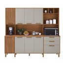 Ver imagem 3 de Armário de Cozinha Compacta Fidelitá Provença 219cm 9 Portas 2 Gavetas