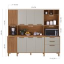Ver imagem 4 de Armário de Cozinha Compacta Fidelitá Provença 219cm 9 Portas 2 Gavetas