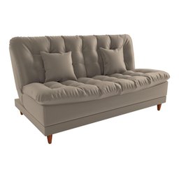Sofá Cama Duda Veludo Capuccino Matrix Sala Premium Original 3 Lugares - 1