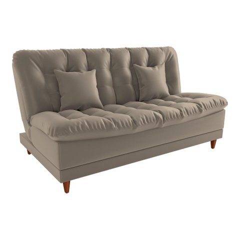 Sofá Cama Duda Veludo Capuccino Matrix Sala Premium Original 3 Lugares