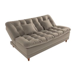 Sofá Cama Duda Veludo Capuccino Matrix Sala Premium Original 3 Lugares - 3