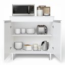 Ver imagem 5 de Balcão Gabinete Cozinha Lux 79cm 100% Mdf 02 Portas sem Tampo Branco - Desk Design