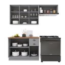 Ver imagem 5 de Cozinha Modulada Compacta Americana 100% MDF 200cm com Rodapé Provence Multimóveis Crink-CPT011