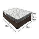 Ver imagem 3 de Cama Box Baú Casal Sintético + Colchão de Espuma D33 - Sereneprime - 138cm Marrom