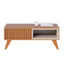 Ver imagem 5 de Mesa de Centro para Sala Ripada Leo Freijó-off White Matte C05 Mpozenato
