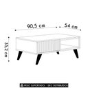 Ver imagem 3 de Mesa de Centro para Sala Ripada Leo Freijó-off White Matte C05 Mpozenato