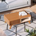 Ver imagem 1 de Mesa de Centro para Sala Ripada Leo Freijó-off White Matte C05 Mpozenato