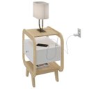 Ver imagem 6 de Mesa de Canto Lateral 55cm para Quarto Nora Naturale/branco A09 - Mpozenato